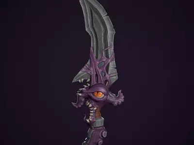 Stylized Octopus Sword Low-poly 3D model