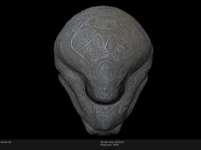 Low Poly Stylized Etheral Alien Stone Low-poly 3D model
