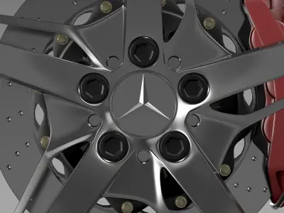 Mercedes Benz AMG GT S wheel 3D model
