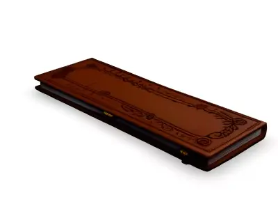 Realistic LeatherBound Journal 3D Model Low-poly 3D model