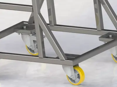 mini Feed grain and plant stalk crusher and grinder 3D model
