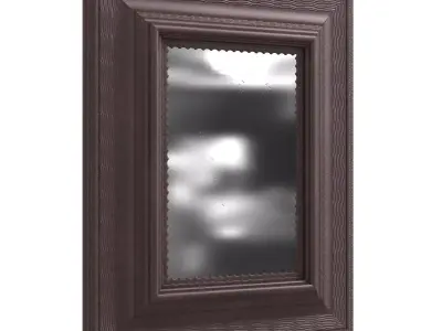 Antique Flemish Ebonized Mirror - Belgium 18th Century 3D model