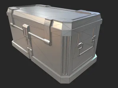 SciFi Crate Low-poly 3D model shop