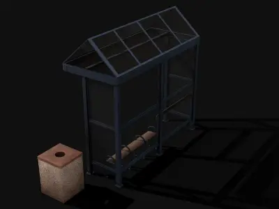Bus Stop Collections 3D model purchase