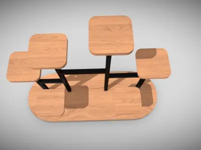 Modern Plant Stand Free low-poly 3D model