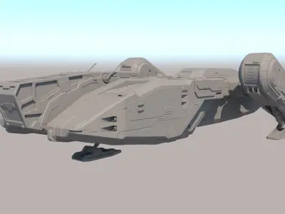 Sci Fi Dropship 3D model