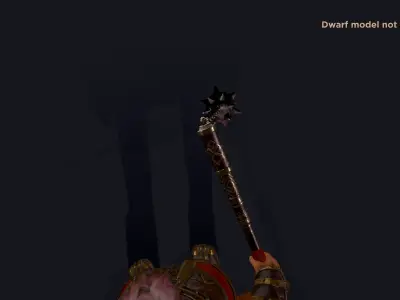 Dwarf mace Low-poly 3D model