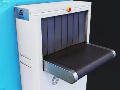 Airport Baggage Scanner Machine 3D Model Low-poly 3D model