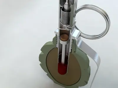 grenade f1 3D model purchase