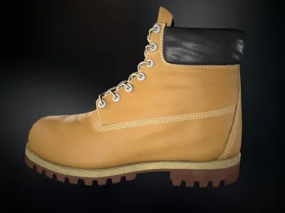 Yellow Timberland Boots Low-poly 3D model