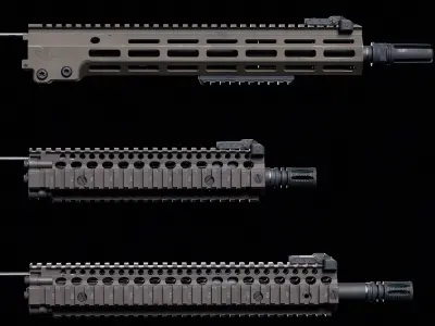 M4 - Handguards Low-poly 3D model