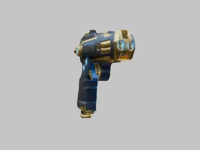 Sci-Fi Handgun 3D Model Low-poly 3D model