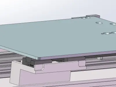 Double stroke cylinder slide rail module 3D model