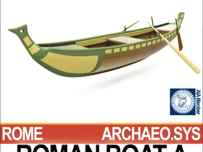 Ancient Roman Boat A 3D model