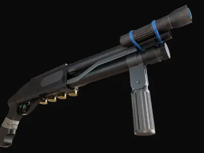 Shotgun Gun - Asset Free low-poly 3D model