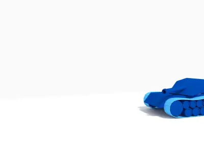 Cartoon Tank 3D model purchase