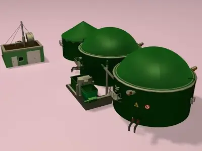 Biogas Plant 3D model