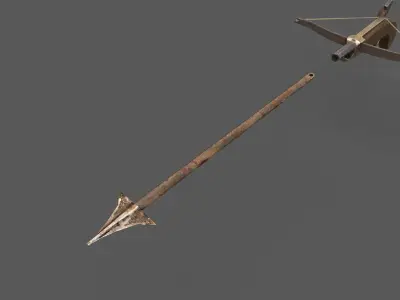 Bow gun Low-poly 3D model