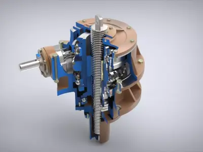 Worm-srew reductor 3D model