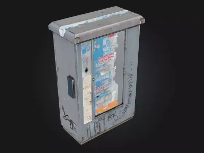 Utility Box Graffiti  Urban Art with an Edge 3D model