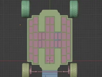Electric car - ev - electric vehicle  3D model