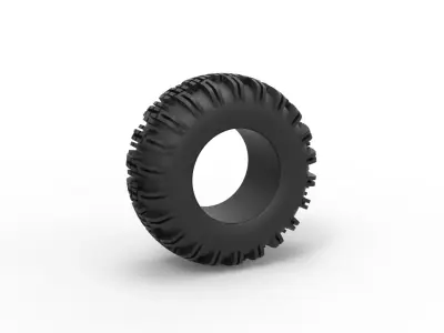 Offroad tire 67 Scale 1 to 25 3D print model