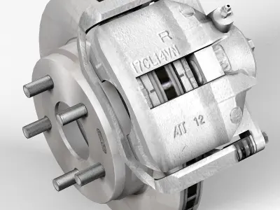 Car Disc Brake 3D model by NNAVAS-3D