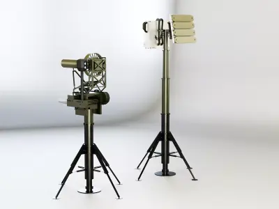 Anti Drone System Low-poly 3D model