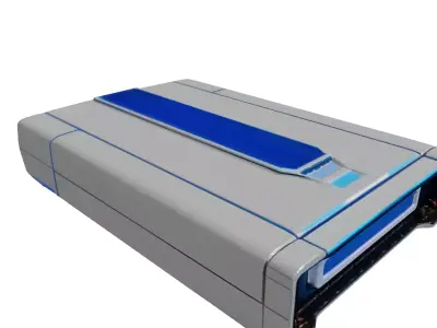 Futuristic Silver Data Drive 3D model