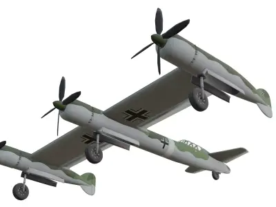 Blohm Voss BV P170 Low-poly 3D model