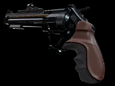 Revolver - Enforcer Low-poly 3D model