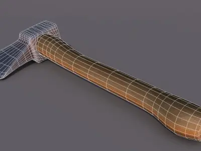 Low poly axe Free low-poly 3D model purchase
