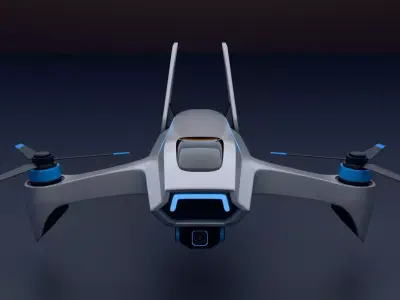 Cyberpunk Drone - Futuristic UAV Sci-Fi 3D Model Low-poly 3D model