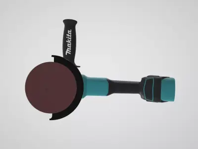 Makita DGA519Z Cordless Angle Grinder Low-poly 3D model