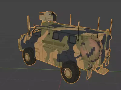 Bushmaster MRAP Low-poly 3D model