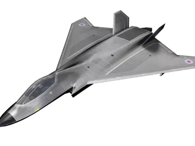 BAE Systems Tempest British Concept Fighter Low-poly 3D model