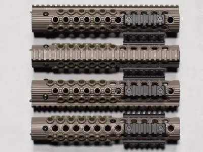 Alpha BattleRail Handguards - Replica Low-poly 3D model