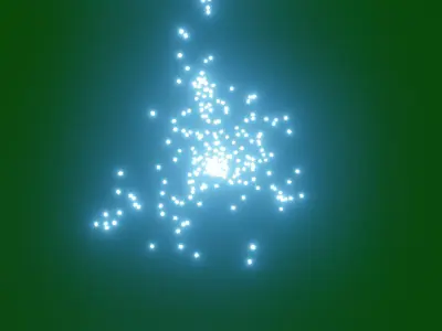 green screen 3d blue particles 3D model