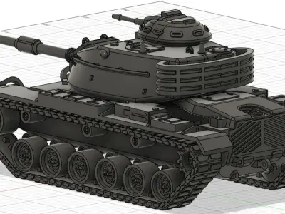 M60A1 Patton 3D print model
