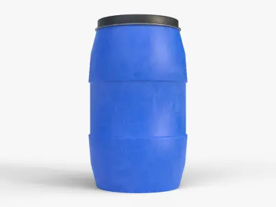 Plastic Water Barrel Low-poly 3D model