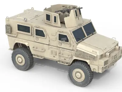 RG 33 Light Armored Vehicle MRAP Low-poly 3D model