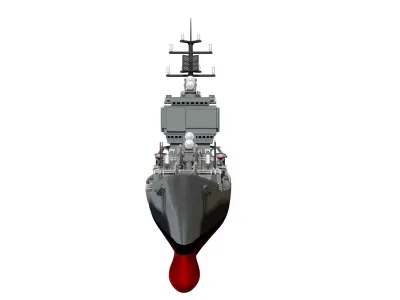 USS Long Beach CGN 9 3D print model