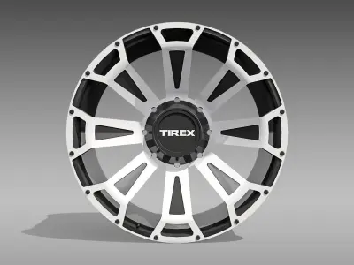 All Terrain Tire and Rim 3D model