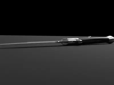 Switchblade knife - Stiletto 3D model