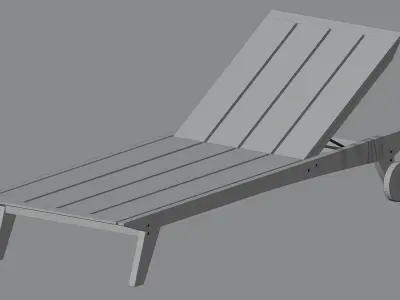 Diamantina Sun lounger by Butzke 3D model