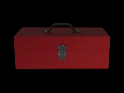 Low Poly openable Toolbox Low-poly 3D model
