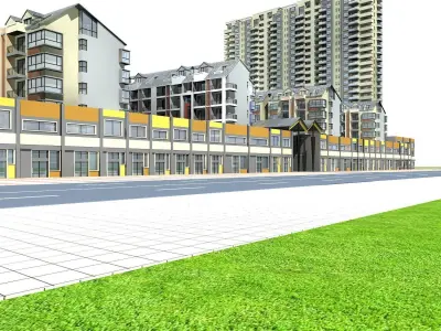 Multi Residential 3D model 5