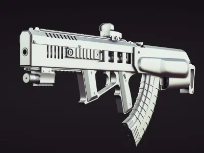 AK-47 ak - rifle 3D model 2