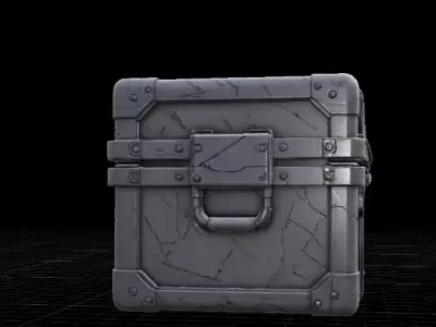 Game Ready Loot Crate 3D Model Industrial Bg Scene Low-poly 3D model