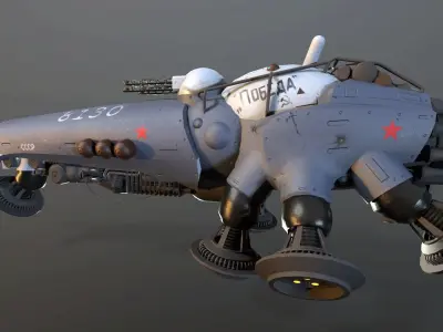 RUSSIAN HOVERCRAFT TANK MK II Low-poly 3D model